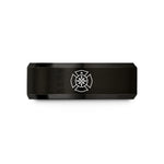 best presents for mom – black tungsten rescue compass wedding band