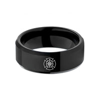 mom present ideas unique – black tungsten rescue compass wedding band