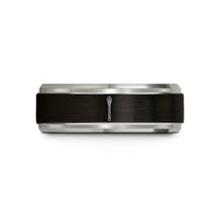 unique presents for mom – black & blue & silver tungsten wands wedding band