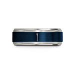 thoughtful presents for mom – blue & grey tungsten wands wedding band