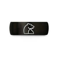 personalized jewelry for mom – black tungsten bear wedding band
