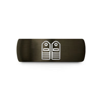 special presents for moms – gunmetal & black tungsten captain epaulets wedding band