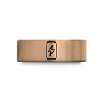 unique mom birthday present – rose gold & blue tungsten energy drink can wedding band