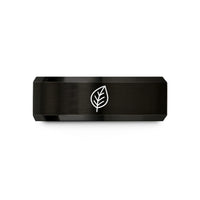 birthday presents for mom – black & gold tungsten leaf wedding band