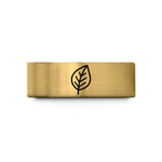 unique presents for her – gold tungsten leaf wedding band
