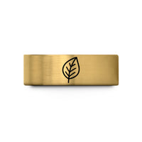 unique presents for her – gold tungsten leaf wedding band