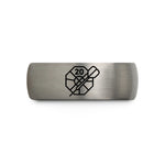 unique birthday presents – black & gray tungsten triple dart wedding band