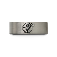 unique birthday presents – blue & silver tungsten triple dart wedding band