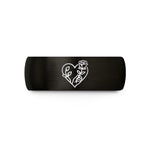 unique presents for mom – black tungsten vine heart rose wedding band