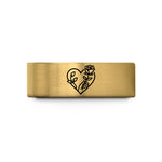 personalized jewelry for her – gold tungsten vine heart rose wedding band
