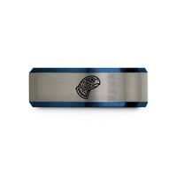best presents for mothers – black & blue & grey tungsten polynesian sea turtle (honu) wedding band
