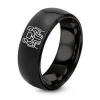Gifts for Moms Birthdays – black tungsten shared stand ring