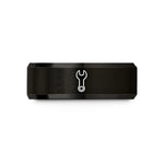 personalized mom birthday present – black tungsten spanner snake eyes wedding band