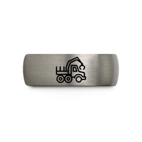 special presents for her – gunmetal & grey tungsten forwarder wedding band
