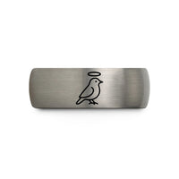 special birthday presents ideas – gray tungsten canary halo wedding band