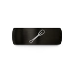 birthday presents for mom – black tungsten greenland paddle horizontal wedding band