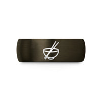 friendship rings for adults – gunmetal & black tungsten chopsticks wedding band