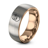 swatch color sample for Santa Claus Face ring style 04