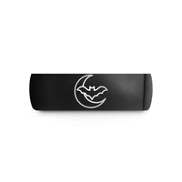 unique grandma present ideas – black tungsten crescent moon bat wedding band