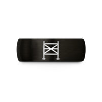presents for new grandma – black tungsten scaffold wedding band