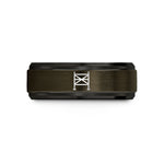 unique presents for her – gunmetal & black tungsten scaffold wedding band