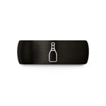 best presents for her – black & rose gold tungsten champagne bottle wedding band