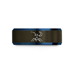 presents for new parents – gunmetal & blue tungsten big dipper wedding band