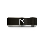 special presents for women – black & gray tungsten ehwaz wedding band