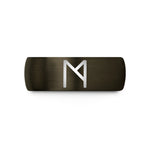 unique presents for her – gunmetal & black tungsten ehwaz wedding band