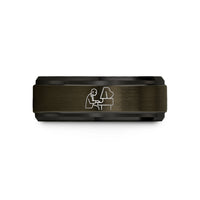 tungsten ring for mom – gunmetal & black tungsten jazz pianist wedding band