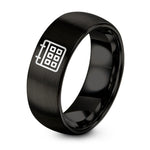 Gifts for Old Couples – black tungsten calendar ring