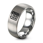 Gifts for Old Couples – silver tungsten calendar ring