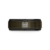 special presents for elders – gunmetal & black tungsten calendar wedding band