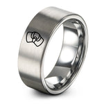 personalized presents for couples – silver tungsten elbow pads strap ring