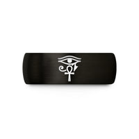 special presents for couples – black & gold tungsten horus ankh wedding band