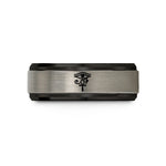 unique presents for him – black & grey tungsten horus ankh wedding band