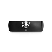 custom rings for couples – black tungsten horus ankh wedding band