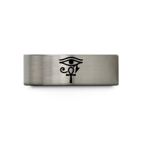 special presents for couples – gold & grey tungsten horus ankh wedding band