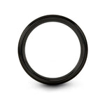 unique presents for men – sniper shield engraving on black & silver tungsten wedding band