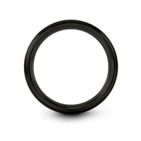 unique presents for men – sniper shield engraving on black & silver tungsten wedding band