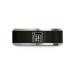 unique presents for ladies – black & grey tungsten minor chord wedding band