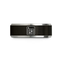 unique presents for ladies – black & grey tungsten minor chord wedding band