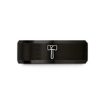 best presents for grandma – black tungsten rawhide mallet wedding band