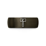 thoughtful presents for mom – gunmetal & black tungsten rawhide mallet wedding band
