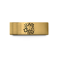 special presents for her – gold tungsten confetti stars wedding band