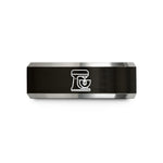 tungsten ring for her – black & grey tungsten stand mixer wedding band