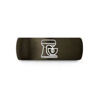 thoughtful presents for ladies – gunmetal & black tungsten stand mixer wedding band