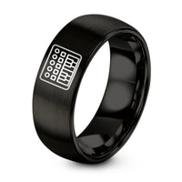 Gifts for Sister Birthday – black tungsten midi keyboard controller ring