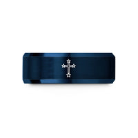 best presents for siblings – blue tungsten southern cross crux wedding band