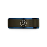 personalized sister presents – gunmetal & blue tungsten thermostat dial wedding band